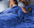 DreamZ 9KG Adults Size Anti Anxiety Weighted Blanket Gravity Blankets Royal Blue - Lets Party