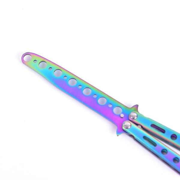 All Color Butterfly Comb knife Metal Folding Practice Trainer Training Tool - Lets Party