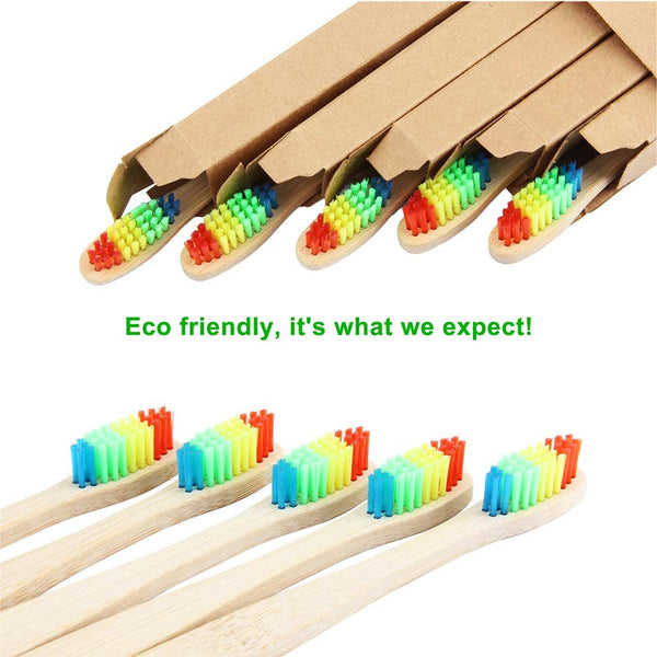 Bamboo Toothbrush Oral Care Environmental Teeth Brushes Hard Bristles With Box - Lets Party