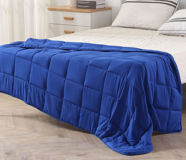 DreamZ Weighted Blanket Heavy Gravity Deep Relax 7KG Adult Double Navy - Lets Party