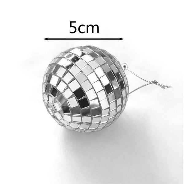 6 pcs of 5cm Disco Mirror Ball DJ Light Silver Dance Party Stage Lighting Eve - Lets Party