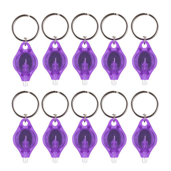 LED UV Purple Light Keyring Key Ring Chain Torch Light Battery Operated - Lets Party