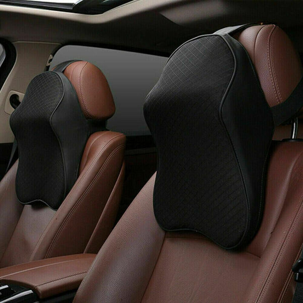 Car Seat Headrest Pad Memory Foam Pillow Head Neck Rest Support Cushion Mat - Lets Party