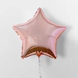 45cm Rose Gold Foil Balloons Heart Star Wedding Birthday Party Helium Balloon  - Lets Party