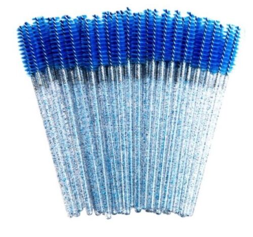 Blue New Disposable Eyelash Brush Applicator Extension Mascara Wands - Lets Party