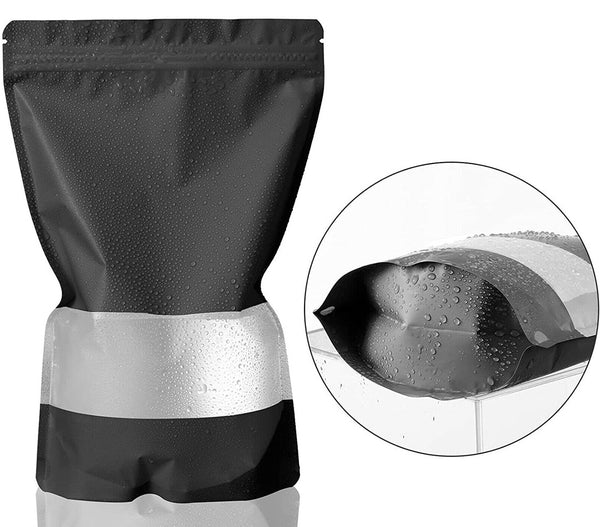 Window Black Matt Stand up Pouches Mylar Foil Bag Heat Seal Food Zip Lock Bag AU - Lets Party