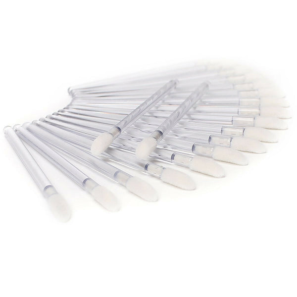 50-500pcs Clear Disposable Lip Brush Lip Wands Gloss Lipstick Applicator Brushes - Lets Party