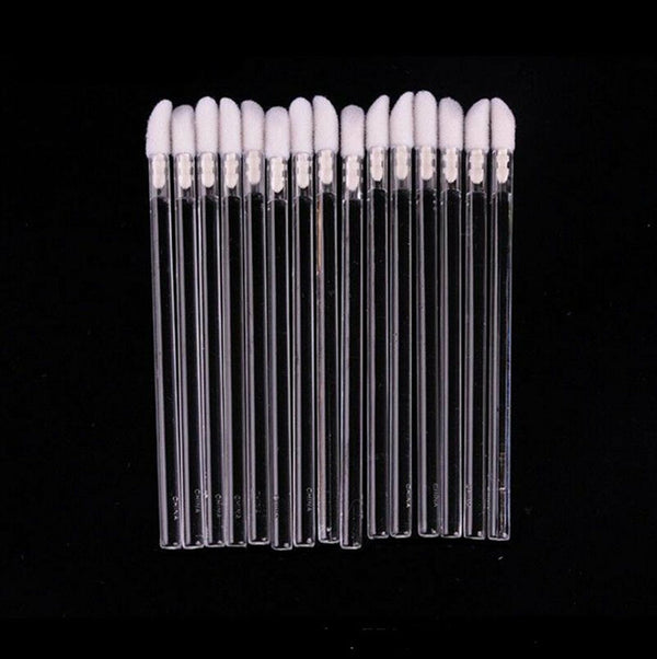 50-500pcs Clear Disposable Lip Brush Lip Wands Gloss Lipstick Applicator Brushes - Lets Party