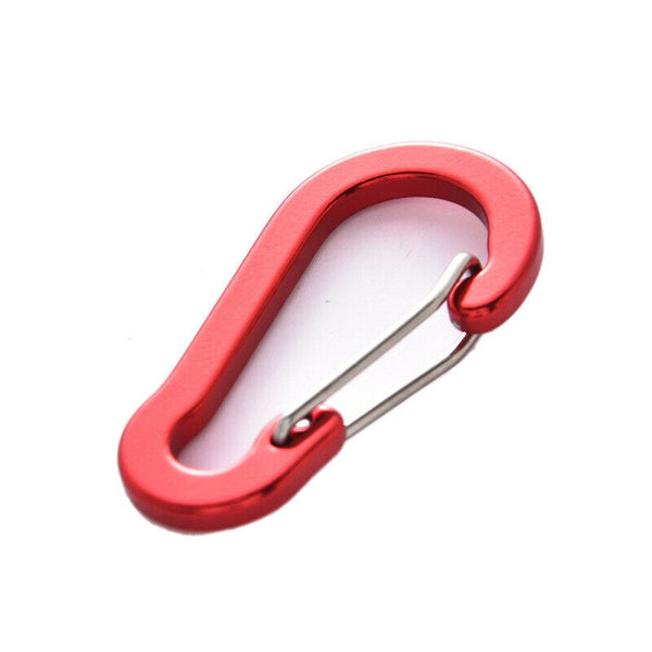 12Pcs Small Carabiner Snap Hook D-Ring Key Chain Clip Hiking Camping Mixed Color - Lets Party