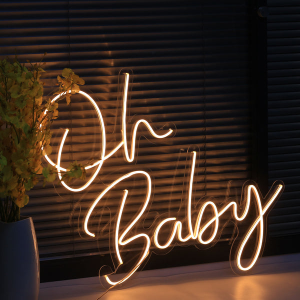 90cm OhBaby LED Neon Lights Sign Board Party Wedding Decoration Battery Operated - Lets Party
