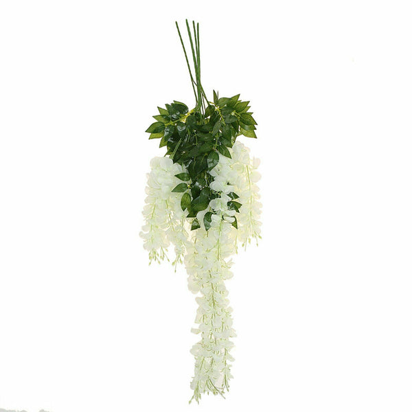 5PCS 1M Wisteria Artificial Flowers Vine Garland Wedding Arch Decor Fake Plants - Lets Party