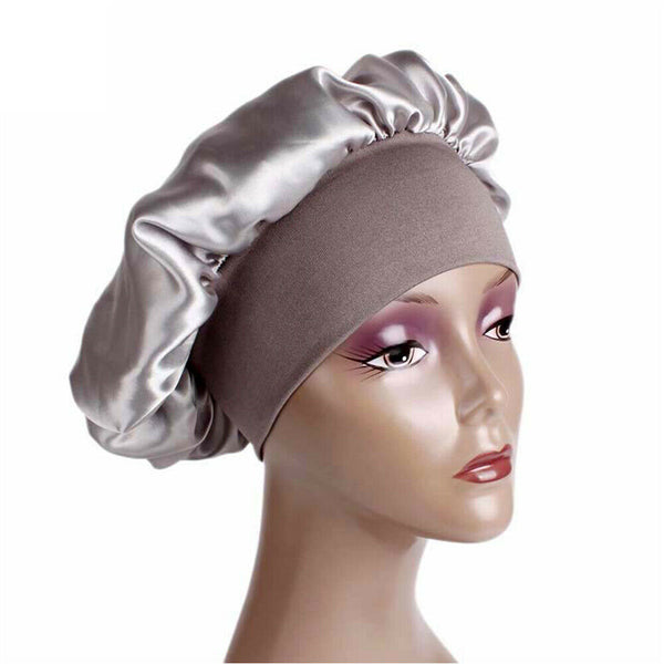 Women's Sleep Hair Hat Care Elastic Sleeping Bonnet Night Soft Cap 8 Colors - Lets Party