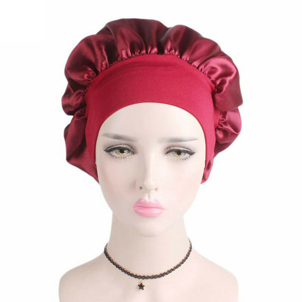 Women's Sleep Hair Hat Care Elastic Sleeping Bonnet Night Soft Cap 8 Colors - Lets Party