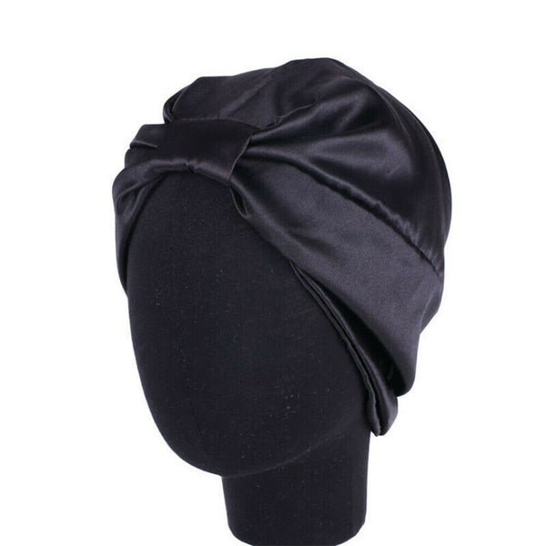 Womens Imitated Silk Sleeping Cap Sleep Hat Night Hair Styling Care Bonnet Wrap - Lets Party