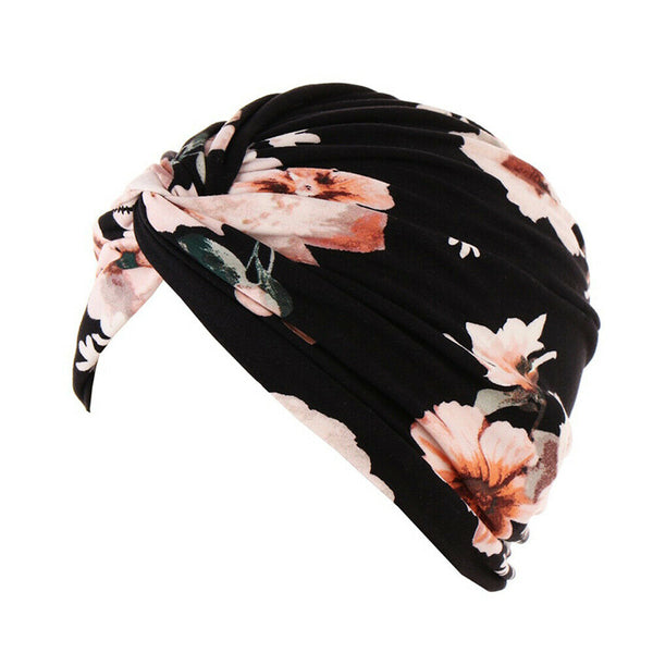 Women's Floral Chemo Cap Cancer Hat Muslim Hair Scarf Turban Hijab Head Wrap - Lets Party