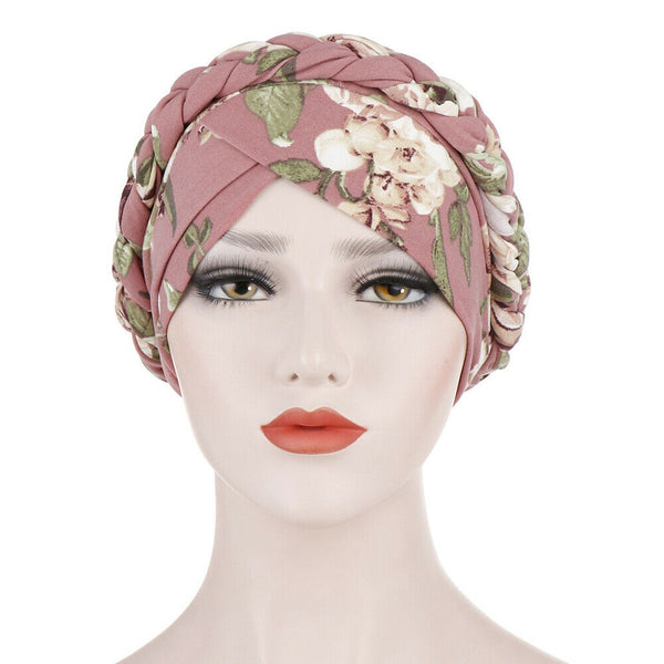 Women's Floral Chemo Cap Cancer Hat Muslim Hair Scarf Turban Hijab Head Wrap - Lets Party