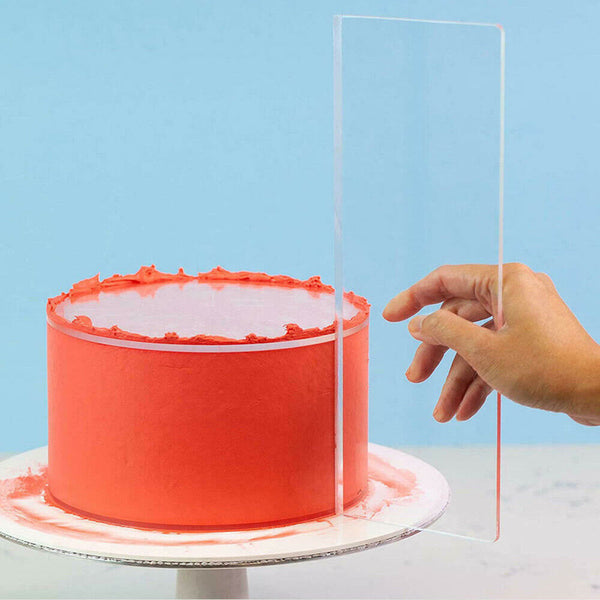 Clear Acrylic Cake Scraper Smoother Stripes Edge Side Cake Scraper Frosting Comb - Lets Party