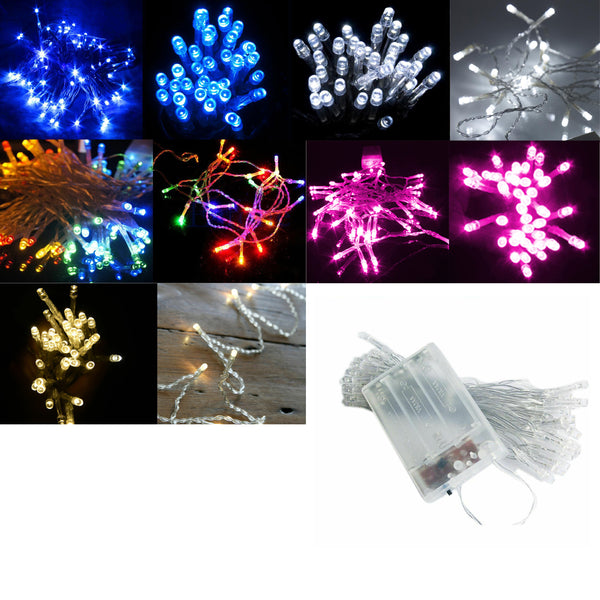 2/3/4/5/10m Battery Powered String Fairy Lights Party Wedding Christmas Decor - Lets Party