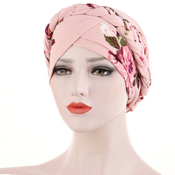 Women's Floral Chemo Cap Cancer Hat Muslim Hair Scarf Turban Hijab Head Wrap - Lets Party