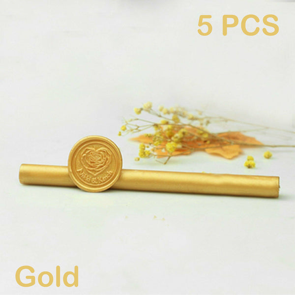 Sealing Wax Round Stick Glue Gun Stamp Seal Candle Envelope Invitations Wedding - Lets Party