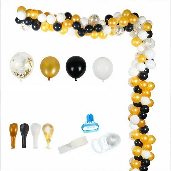 113pcs Balloons+Balloon Arch Kit Set Birthday Wedding Party Garland OR Chain - Lets Party