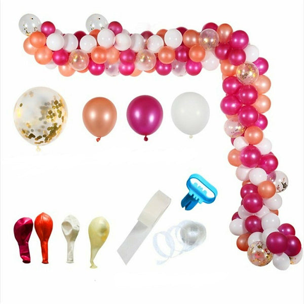113pcs Balloons+Balloon Arch Kit Set Birthday Wedding Party Garland OR Chain - Lets Party