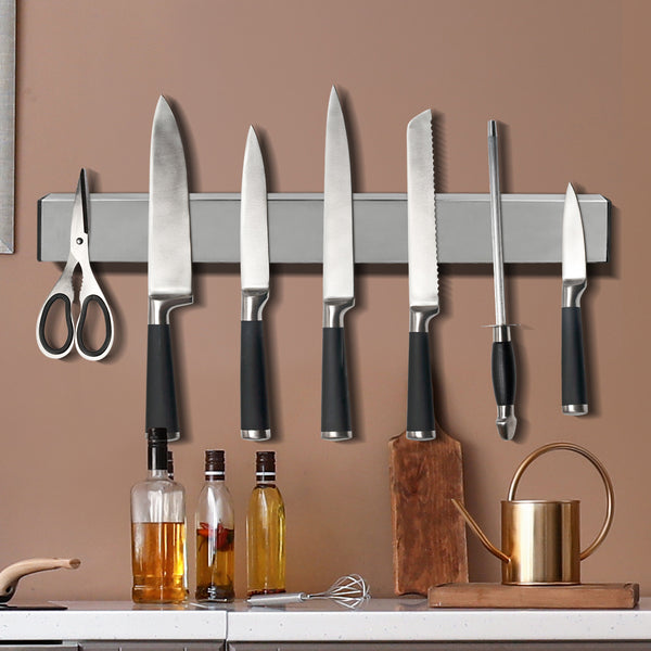 Magnetic wall mount knife holder Utensil Rack Heavy Duty Kitchen Chef Tool L - Lets Party