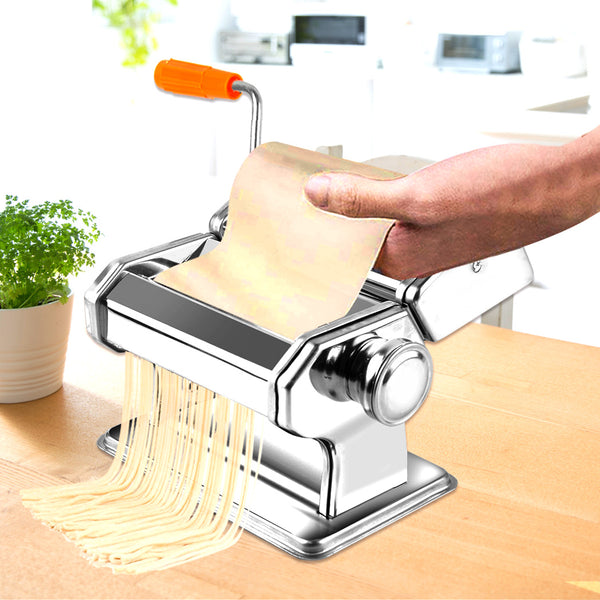 150mm Stainless Steel Pasta Making Machine Noodle Food Maker 100% Genuine Silver - Lets Party