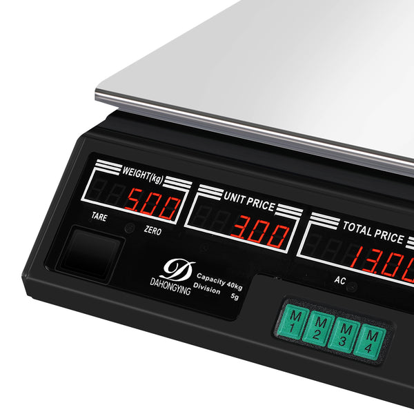 Commercial Digital Kitchen Scales LCD Shop 40KG Food Weight Electronic Scale - Lets Party