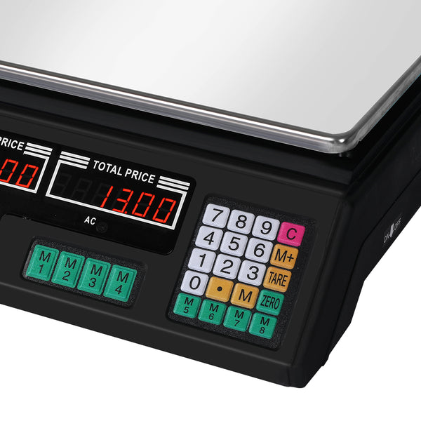 Commercial Digital Kitchen Scales LCD Shop 40KG Food Weight Electronic Scale - Lets Party