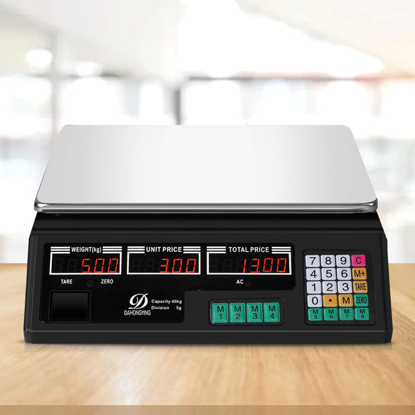 Commercial Digital Kitchen Scales LCD Shop 40KG Food Weight Electronic Scale - Lets Party