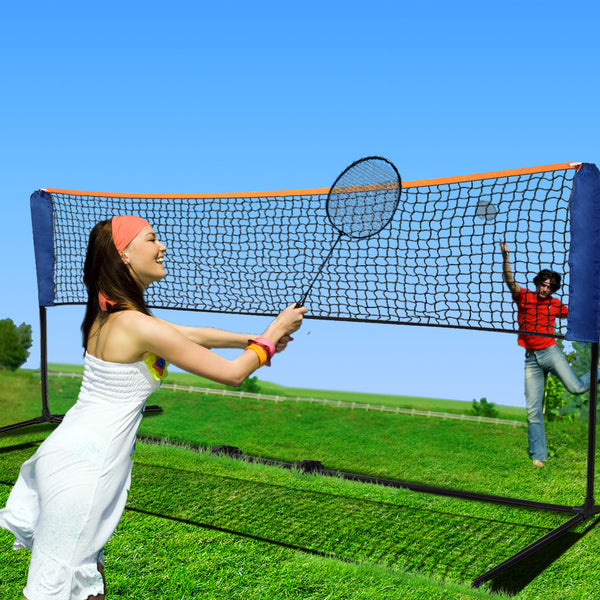 5M Badminton Volleyball Tennis Net Portable Sports Set Stand Beach Backyards - Lets Party