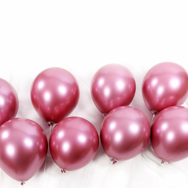 10-100xMetallic  Latex Standard 25cm Helium Balloons Balloon Party Wedding Birthday 10