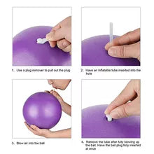 25cm Orange Gym Yoga Ball Home Fitness Exercise Balance Pilates Pregnancy Birthing - Lets Party