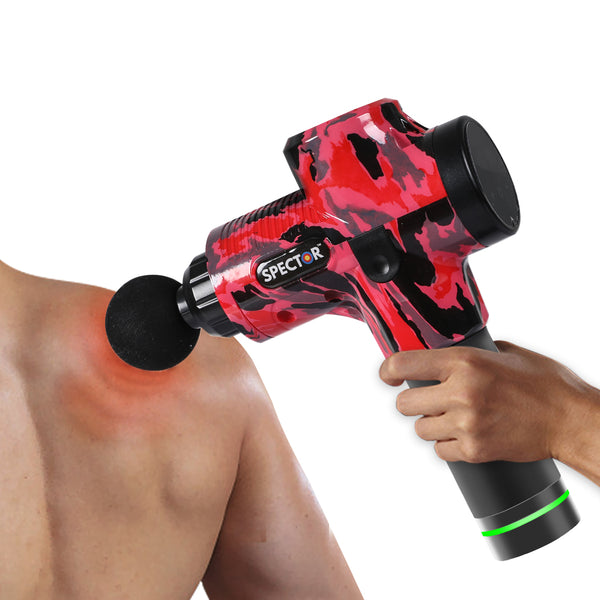 Spector Massage Gun Electric Massager Vibration Muscle Therapy 4 Head Percussion - Lets Party
