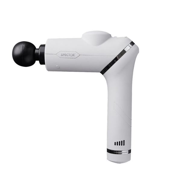 Spector Massage Gun 90° Rotatable Deep Tissue Percussion Muscle Vibrating White - Lets Party