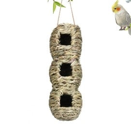 Bird Nest Breeding Box House Bed Cage Hut Cave Canary Finch Budgie Parrot - Lets Party