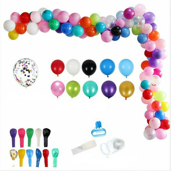 113pcs Balloons+Balloon Arch Kit Set Birthday Wedding Party Garland OR Chain - Lets Party