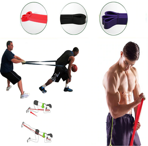 Resistance Band Heavy Duty Exercise Fitness Workout Band Red 15-35lbs - Lets Party