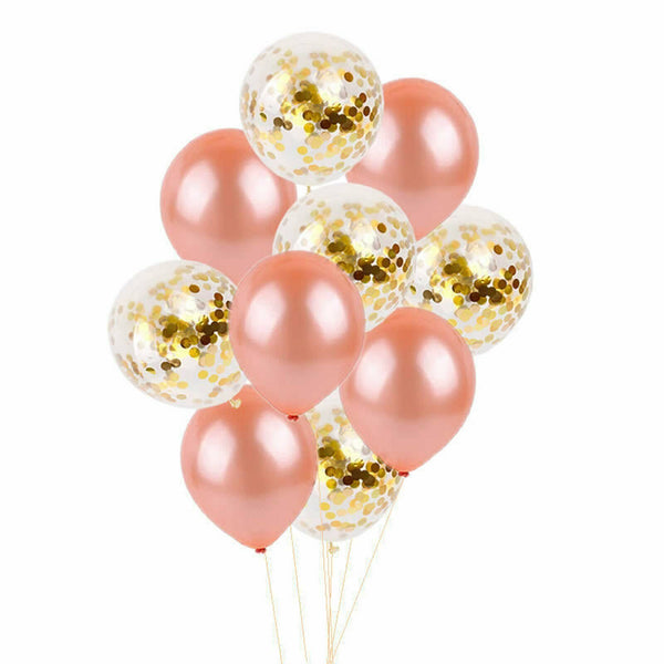 10-50Pcs 30cm Rose Clear Confetti Sequins Latex Helium Balloon Party Balloons - Lets Party