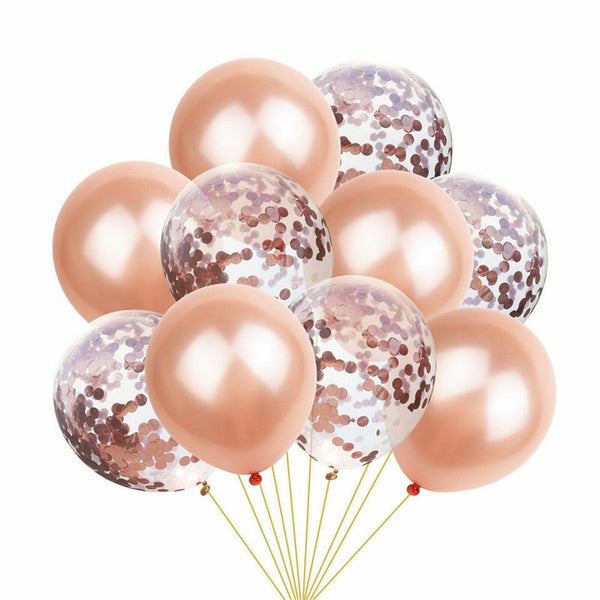 10-50Pcs 30cm Rose Clear Confetti Sequins Latex Helium Balloon Party Balloons - Lets Party