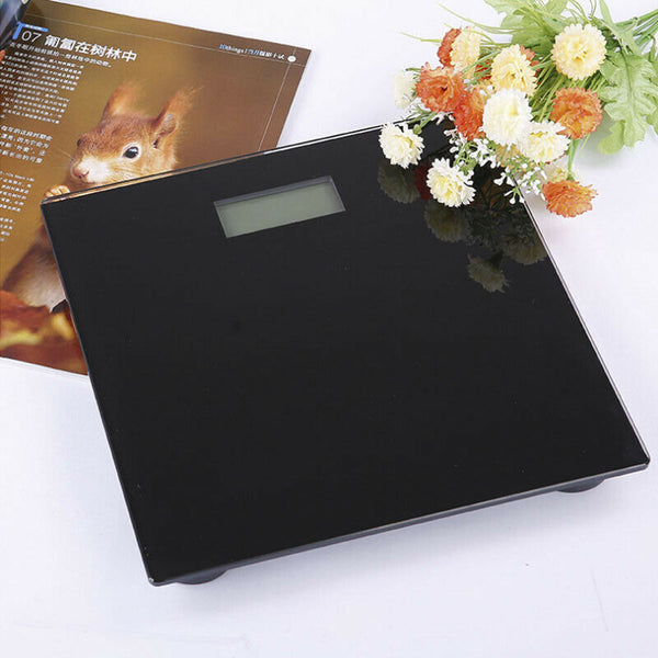 Electronic Digital Backlit Glass Body Bathroom Scale 180KG scales Gym Weight - Lets Party