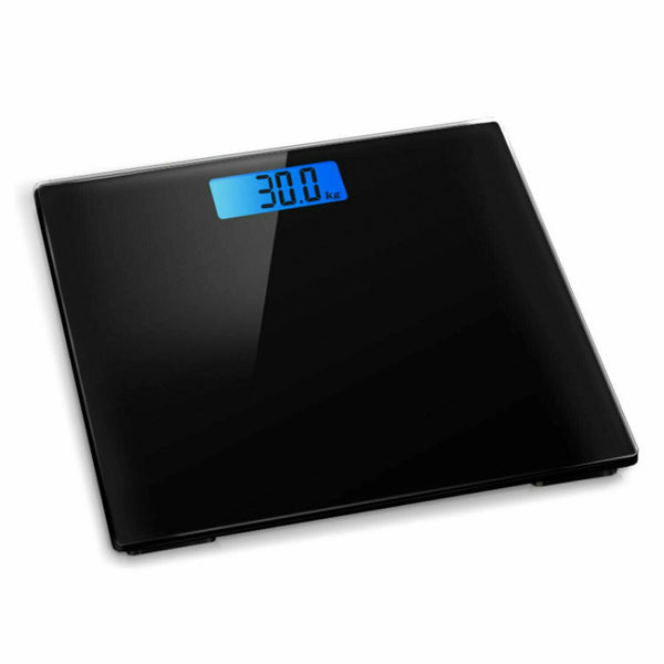 Electronic Digital Backlit Glass Body Bathroom Scale 180KG scales Gym Weight - Lets Party