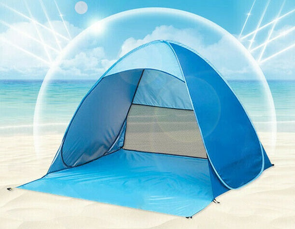 Pop Up Beach Tent Canopy UV Camping Fishing Mesh Sun Shade Shelter 4 Persons - Lets Party