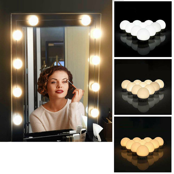 Hollywood Style 10 Bulbs Dimmable Lamp Vanity Light LED Make Up Mirror Lights - Lets Party