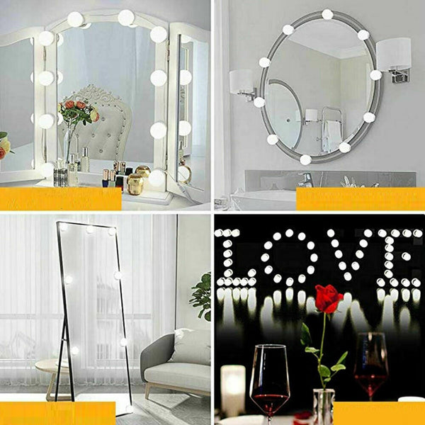 Hollywood Style 10 Bulbs Dimmable Lamp Vanity Light LED Make Up Mirror Lights - Lets Party