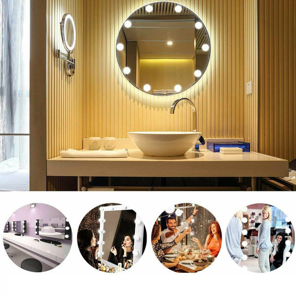 Hollywood Style 10 Bulbs Dimmable Lamp Vanity Light LED Make Up Mirror Lights - Lets Party