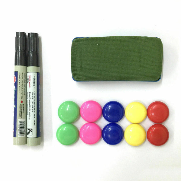 Portable Magnetic Home and Office Board Whiteboard 90X60CM Marker Eraser Button - Lets Party