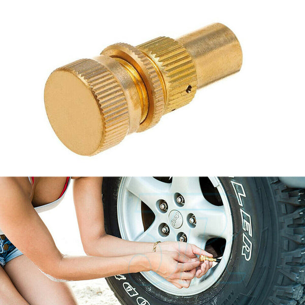 Tyre Deflators x4 Brass Air Deflator 6-60 PSI Tire Valve Core Tool 4WD Automatic - Lets Party