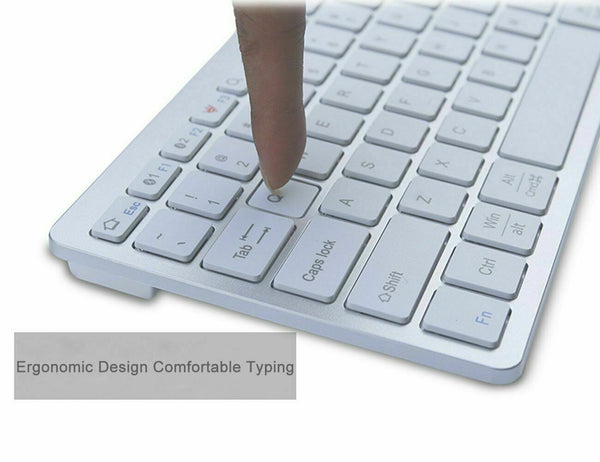 Ultra Slim Bluetooth Wireless Keyboard For Apple iPad iPhone Android Mac Windows - Lets Party